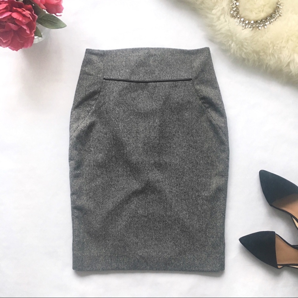 SOLD Express High Waisted Gray Wool Pencil Skirt